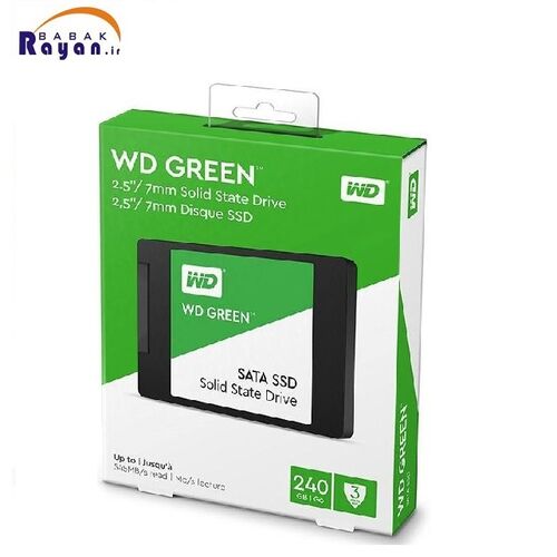 اس اس دی اینترنال وسترن دیجیتال مدل Green WDS240G2G0A ظرفیت 240 گیگابایت