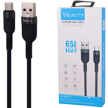 کابل تایپ سی فست شارژ Verity CB-3160T-B 3A PD 65W 1m gallery0