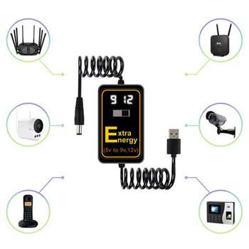 مبدل usb به ولتاژ 9 ولت و 12 ولت DC