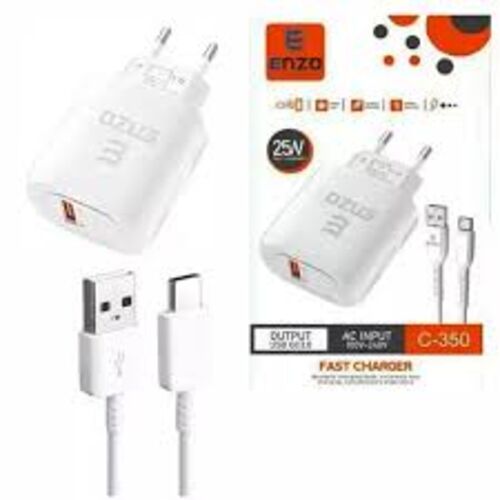 شارژر دیواری 25 وات انزو مدل C-350 به همراه کابل USB-C