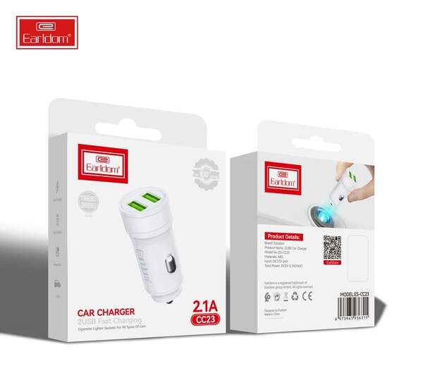 شارژر فندکی 12 وات ارلدام مدل CC23 2.1A