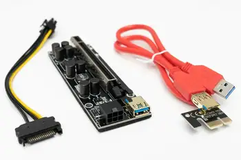 رایزر گرافیک تبدیل V009S-PLUS PCE164p-N09 PCI-E 1X TO 16X